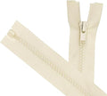 ANPURZII 2PCS #5 31 Inch Beige Separating Jacket Zippers for Sewing Coats, Molded Plastic Bulk Zippers(Beige 31" 2PCS)