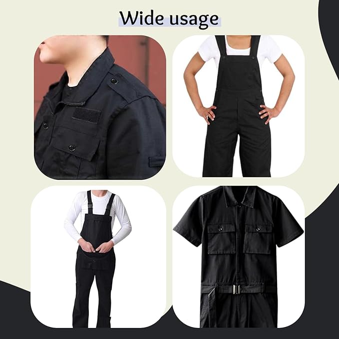 100 Pcs Black Sewing Buttons 3/4" (19 mm) Round Flat Glossy Buttons 4-Hole 30L Large Plastic Buttons Polished Uniform Bulk Buttons for Sewing Workwear School Chef Aprons Pants Jacket Bags Craft DIY