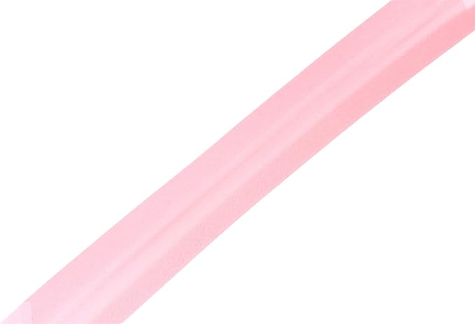 Mandala Crafts 55 Yards 1/4 Inch Pink Double Fold Bias Tape for Sewing - Bias Binding Tape for Quilting Binding, Hemming, Seam, and Fabric Piping