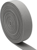 Sewing Elastic Band 1-Inch by 5-Yard Gray Colored Double-Side Twill Woven Elastic