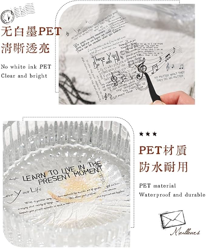 Alideco 120pcs Scrapbook Stickers Vintage English Text Scrapbooking Junk Journal Crafts Embelishment Decoration Stickers (jiuyingyumeng)