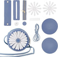 WADORN DIY Purse Sewing Kit, DIY Crafts Lovely Shoulder Bag Sewing Materials Cute Daisy Flower Sewing Pattern Round Bag Kit for Handmade Purse Making Accessories Birthday Xmas Valentine Gift, Blue