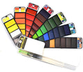 Watercolor Paint Set, 42 Assorted Colors Foldable Paint Set with Brushes, Travel Pocket Watercolor Kit, for Painters Students Artist Beginning Adults Field Sketch Outdoor Painting