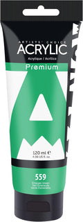 AUREUO Emerald Green Acrylic Paint, 4 Fl Oz / 120ml Single Tube, Rich Pigment Forest Green Color Art Craft Paints for Canvas, Rocks, Wood, Ceramic, Fabric