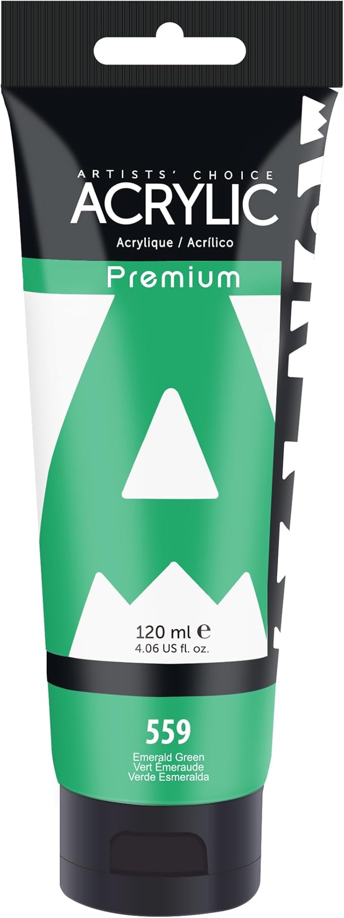 AUREUO Emerald Green Acrylic Paint, 4 Fl Oz / 120ml Single Tube, Rich Pigment Forest Green Color Art Craft Paints for Canvas, Rocks, Wood, Ceramic, Fabric