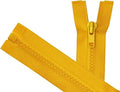 ANPURZII 2PCS #5 42 Inch Loquat Yellow Separating Jacket Zippers for Sewing Coats, Molded Plastic Bulk Zippers(LoquatYellow 42" 2PCS)