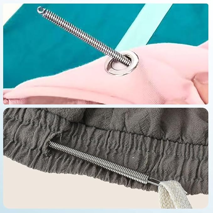 2 PCS Spring Drawstring Needle Threader,DIY Rope Threader Clip,Drawstrings Replacement with Easy Threaders,Drawstring Threader Tool Set,for Drawstring Replacement for Hoodies,Pants