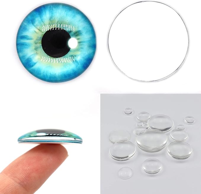 100PCS Eyes Glass Cabochon for Clay Doll Making Sculptures Props Craft DIY Findings Jewelry Making Christmas Gift