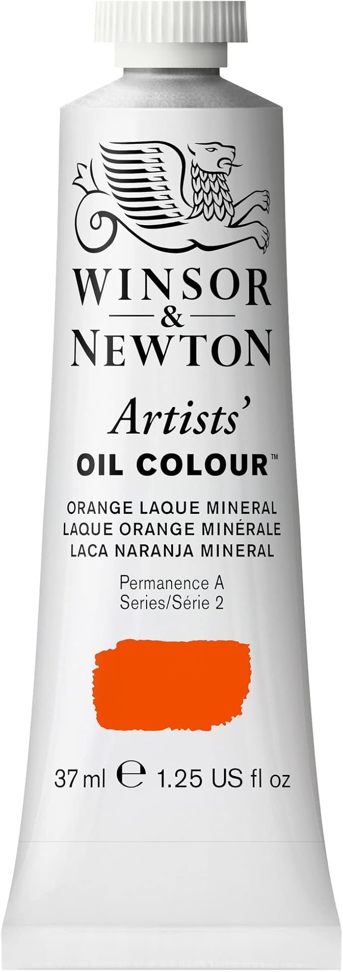 Winsor & Newton Artists' Oil Color, 37ml (1.25 oz) Tube, Orange Laque Mineral