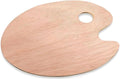 8" X 12" Wooden Oval-Shaped Artist Painting Palette,Oil Watercolor Paint Palette,Wood Paint Palette with Thumb Hole,Art Pallet for Painting,Palettes,Wood Paint Color Mixing Tray Acrylic Painting Wood
