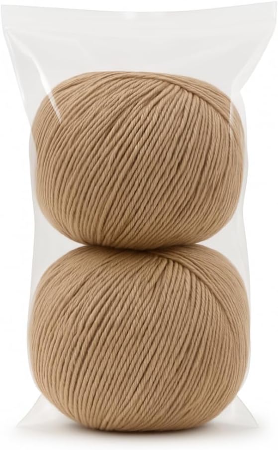 Harmony Cotton Yarn by Yarneverse – 2-Pack Soft Fine Weight (#2) 60% Cotton / 40% Acrylic (50g / 165m Each – Total 100g / 330m) (2, 424)