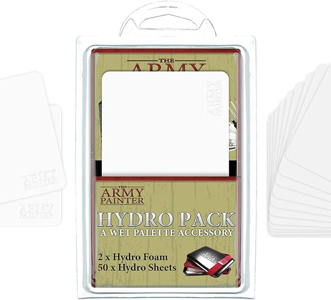 The Army Painter, Wet Palette Hydro Pack Refills, 50 Palette Sheets and 2 Sponges, Hydro Foam & Hydro Sheets, for Tabletop Wargaming Miniature Modeling