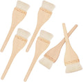 Artist's Choice Hake Paint Brush Set - Pack of 6 Flat Hake Brushes (3 inch), Crafted with Premium Goat Hair Bristles, Ideal for Watercolor, Wash, Ceramic and Pottery Painting