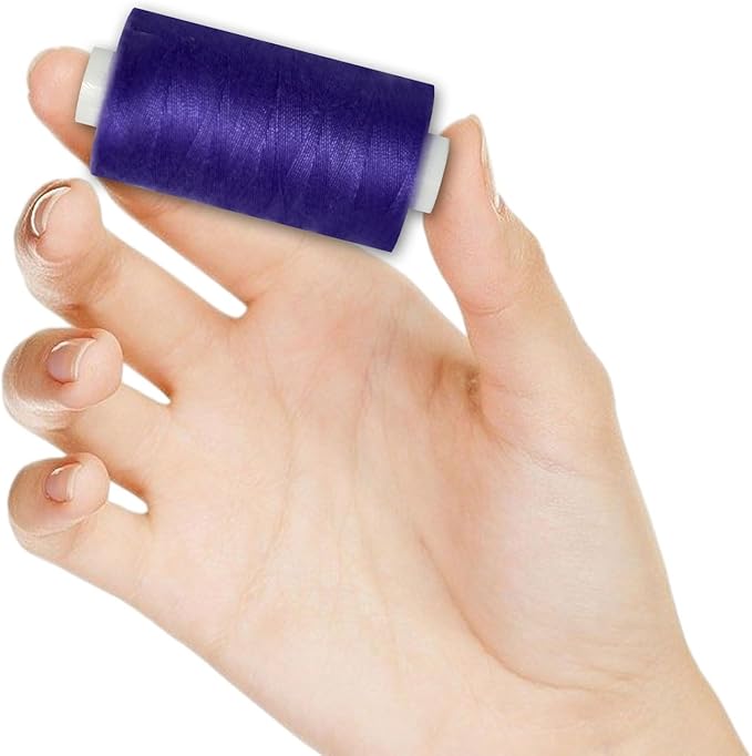 All Purpose Sewing Thread-2 Spools of Hand Polyester Sewing Thread for Sewing Machine for Hand and Machine Sewing(Very Dark Violet, 2 spools)