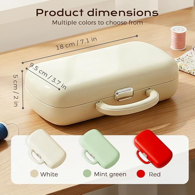 Runsgo Sewing Kit,Portable Sewing Supplies Accessories for Adults Teen Girls Grandma Beginner Traveler (White)
