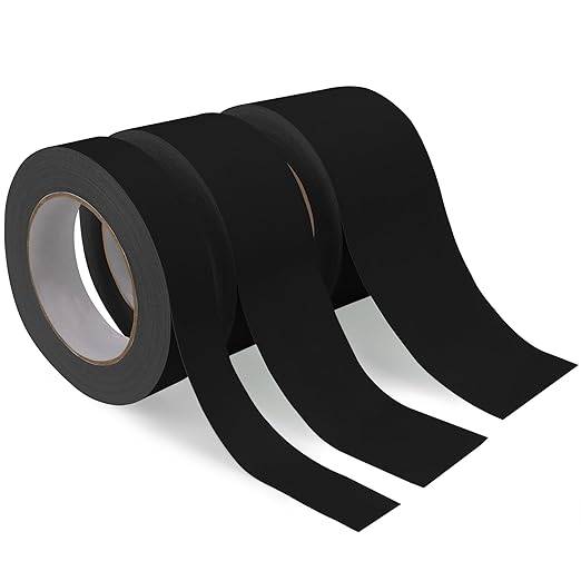 yeload Black Gaffers Tape 3 Pack - 1", 2", 3" - 90FT Waterproof, No Residue, Non-Reflective, Easy Tear - Multipurpose Gaff Tape for Photography, Filming, Stage, Production, Masking, Flooring, Gym