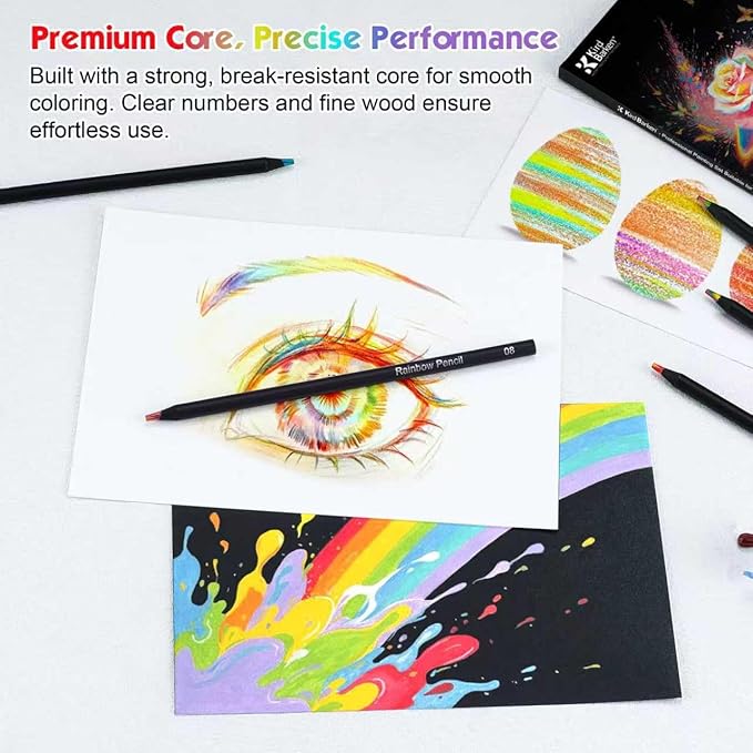 Stocking Stuffers, Art Supplies, 24 Rainbow Colored Pencils, Teen Girl Gifts Trendy Stuff, Multicolored Cool Stuff Fun Art Pencil Teen Girl Gifts Trendy Stuff for Coloring, Drawing