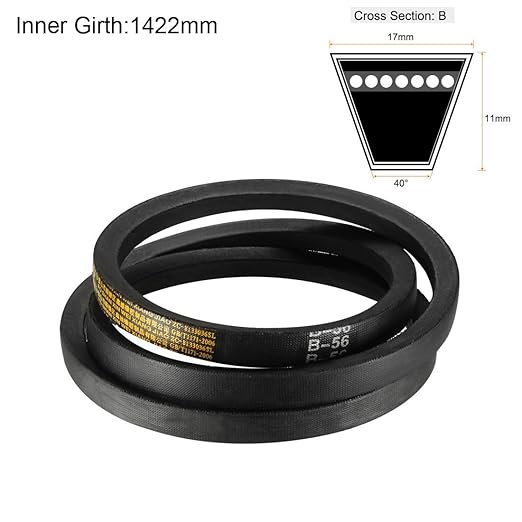 uxcell B-56 V-Belts 56" Inner Length, B-Section Rubber Drive Belts