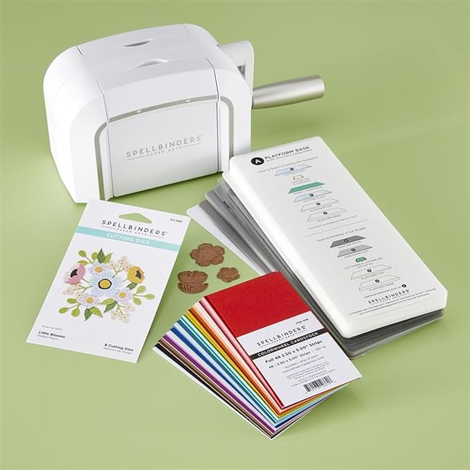 Spellbinders Platinum Die Cutting and Embossing Machine (3.5 Inch Platform Machine, Etched Die and Cardstock)