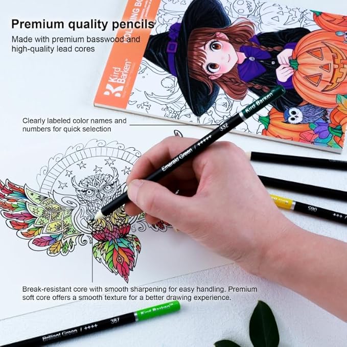 120 Colored Pencils for Adult Coloring Books – 120 color pencils set, 3-Color Sketchbook, Coloring Book, Tools, Soft Core Oil Based,Blending Shading,Art Supplies for Beginners & Adults