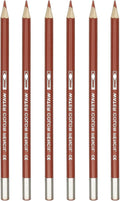 PATIKIL Watercolor Pencil, 6Pcs Water Soluble Pencils for Blending, Coloring, Sketch Drawing, Painting, Bright Brown