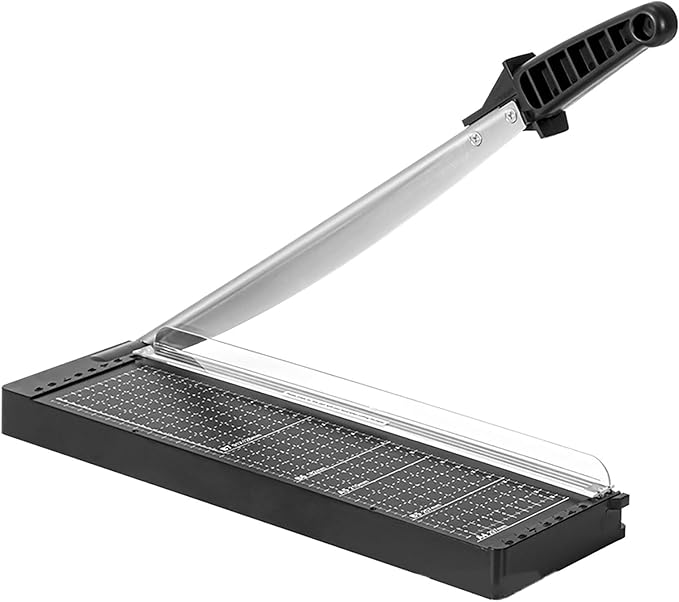 A4 Heavy Duty Paper Cutter, 15.6 in x 8.8 in 8 Sheets Capacity Paper Trimmer for Coupon, Label, Cardstock, and Scrapbooking Craft for Office and Home (Black)