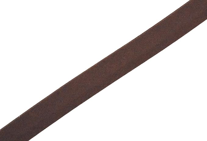 Mandala Crafts 55 Yards 1/2 Inch Brown Double Fold Bias Tape for Sewing - Bias Binding Tape for Quilting Binding, Hemming, Seam, and Fabric Piping