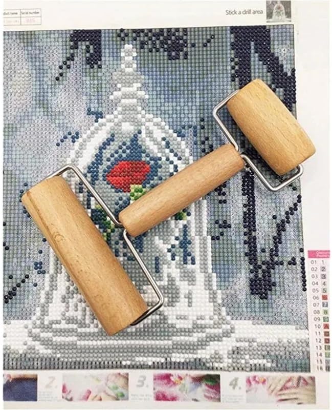 CRAFTING GORILLA Wooden Roller Pottery Tool -Double Ended 2 in 1 Design- Perfect for Rhinestone Embroidery, 5D Diamond Painting, Ceramic & Pottery Clay.