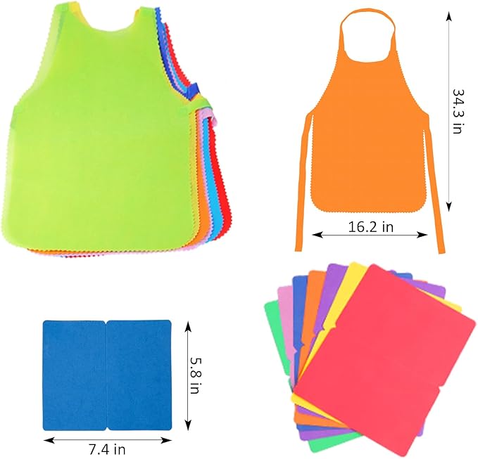 137 Pcs Art Painting Kit Supplies Set for Party - 70 Paint Brushes, 24 Acrylic Paints, 7 Wood Easels & Canvas Panels & Palettes & Aprons & Wash Pen Cup, 1 Plastic Tablecloth