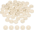HARFINGTON 50pcs Sewing Button 18mm (11/16 Inch) 4 Holes Resin Thickened Round Crafting Replacement Buttons for Clothing DIY Crafts Decoration, Beige