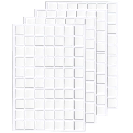 JANYUN 280 Pcs Double Sided Sticky Dots Removable Square Putty Clear Double Sided Tape for Crafts No Trace Sticky Tack Adhesive Tape (Square 20 mm)
