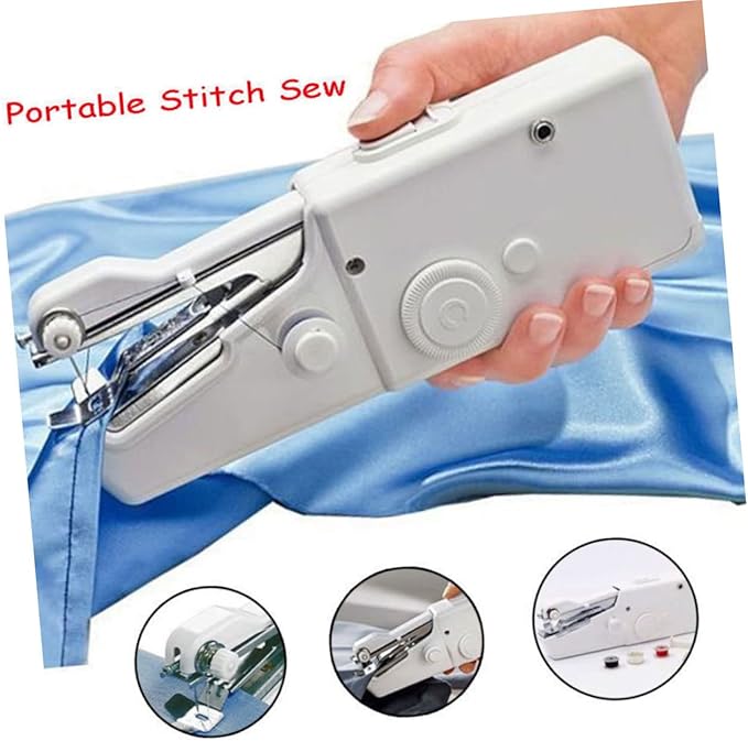 NUOBESTY Singer Handheld Sewing Machine Portable Lightweight White for Home and Travel Random Color