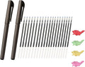 WINBOB 20 Pcs Magic Pens & Refills for Reusable Magic Practice Copybook, Drawing Pen of Invisible Ink, with Writing Training Aid Pencil Grip