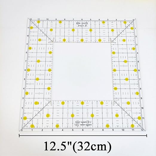 2Pcs Acrylic Quilting Rulers - 2 Different Size Durable Patchwork Templates for Sewing, DIY Clothing & Stitching, Essential Square Ruler for Crafting