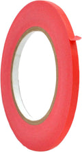 WOD CFTC6 Console Artist Tape Made in USA Red, 1/4 inch x 60 yds. Flatback Paper Marking/Labeling Tape Residue Free, for Watercolor Paper to Prevent Tearing