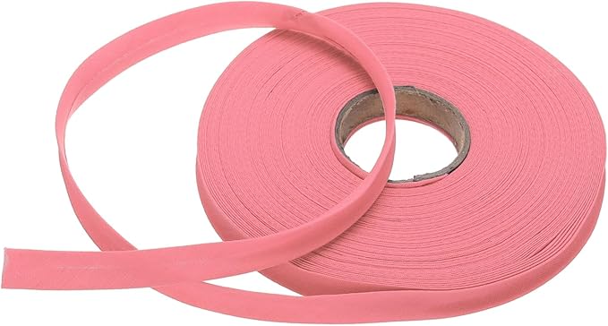 MECCANIXITY 1/2 Inch Single Fold Bias Tape Polyester Continuous Bulk Bias Tape for Sewing,Seaming Quilting Hemming Binding Crafts (Bright Red 25 Yards)