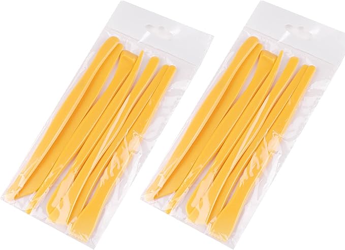 YYaaloa 14pcs Set Plastic Crafts Clay Modeling Tool Pottery Carving Tools for Shaping and Sculpting for Ceramics Clay Pottery (Plastic Knife-14pcs)