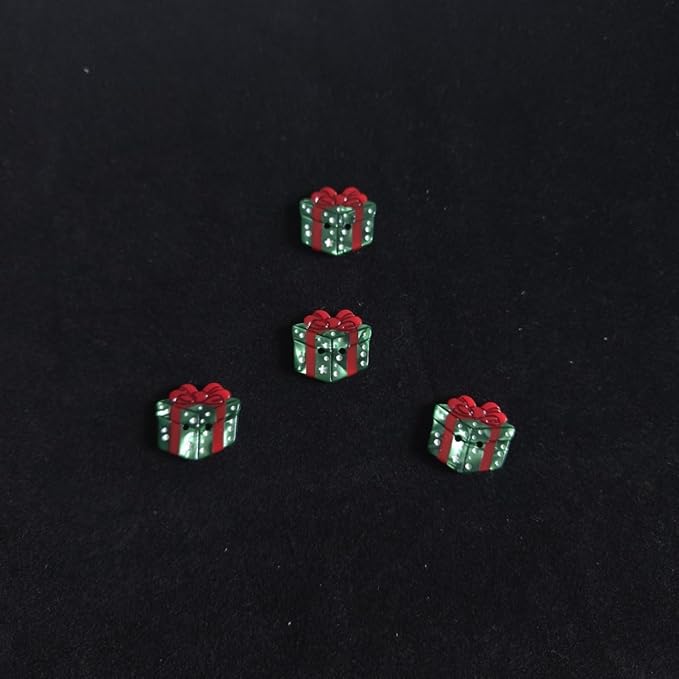 Cute Present Box Buttons for Crafts,Acetate Button for Clothes,Cute Buttons for Sewing,Button Bulk,Pack of 4