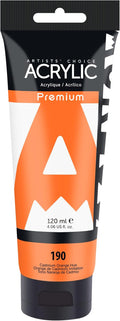 AUREUO Cadmium Orange Hue Acrylic Paint, 4 Fl Oz / 120ml Single Tube, Rich Pigment Art Craft Paints for Canvas, Rocks, Wood, Ceramic, Fabric - Art Supplies for Beginners, Professionals, Artists
