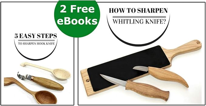 BeaverCraft Wood Carving Gouge 7L/22 Spoon Carving Tools, Chisels - Bowl Gouge, Wood Curved Chisel - Whittling Spoon Knife