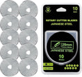 HEADLEY TOOLS 28mm Rotary Cutter Blades 10 Pack Fits Olfa, Fiskars, Replacement Rotary Blade for Arts Crafts Quilting Scrapbooking Sewing, Sharp and Durable