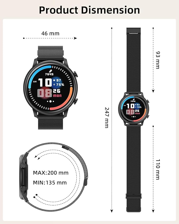 Hwagol Smart Watches for Women Android Phones iPhone Compatible(Bluetooth Call),1.39'' Round Fitness Tracker Heart Rate/SpO2/Sleep Monitor,100+Sport Modes Pedometer