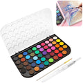 48 Colors Watercolor Paint Set with Palette & 2 Brushes – Non-Toxic, Vibrant Watercolor Paints for Beginners, Artists, Kids – Portable Art Supplies for Watercolor Drawing & Painting