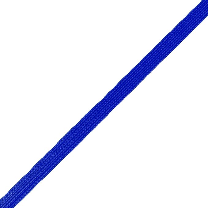 Mandala Crafts 16mm 20 Yds Roll of Royal Blue Elastic Bands for Sewing - 5/8 Flat Elastics Cord - 5 8 Inch Braided Stretch Straps for Crafting