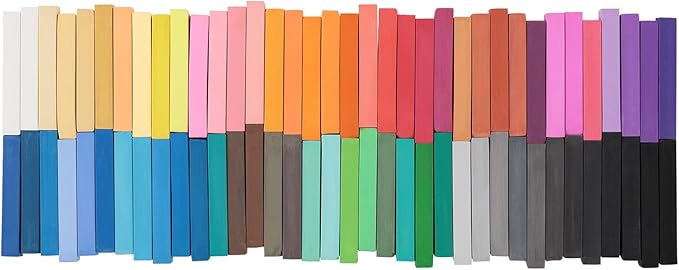 Soho Urban Artist Soft Pastel Sketch Squares - Richly Pigmented, Vibrant Color Soft Pastels for Artists Professional Pastel Artwork Studies and Sketching - Set of 72 Assorted Chalk Pastels