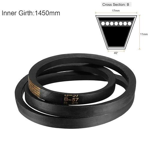 uxcell B-57 V-Belts 57" Inner Length, B-Section Rubber Drive Belt