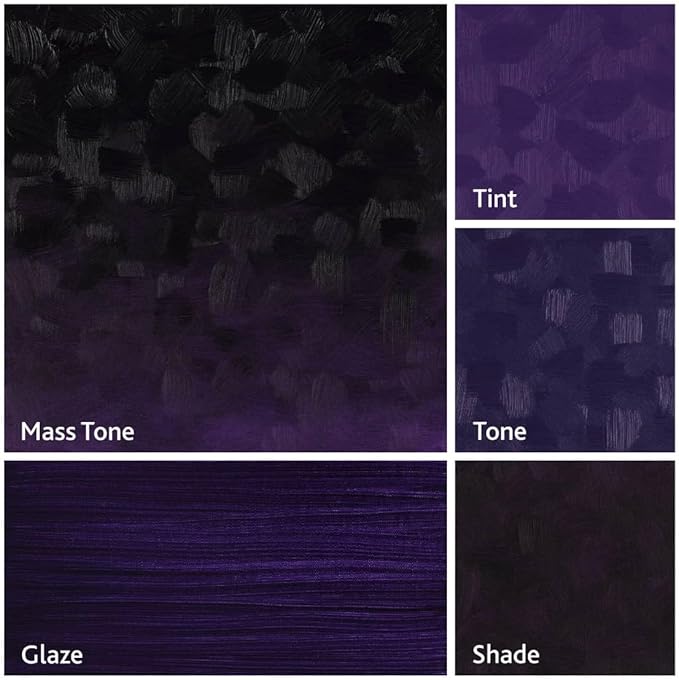 Tusc & Pine Artist Oil Paint - Amethyst, 40 ml, Non-Yellowing, Rich & Creamy Consistency, Maximum Pigment Load, Small Batch Milled Oil Paints Made in the USA for Professional Artists