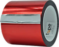MAT Metalized Polyester Mylar Film Tape, Red - 6 inch x 72 yds. Decor Tape for Detailing Accent Wall, Graphic Arts, Car and Boat Trim - Vibrant Mirror Like Finish