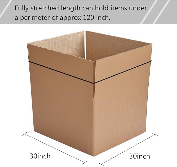 Coopay 12 Inches Extra Large Rubber Bands, 30 Pieces Heavy Duty Trash Can Band Bulk, Strong Elastic for Office Supply School Home, Garbage Cans, File Folders (Black)
