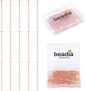 Rose Gold Plated Flat Head Pins Non Tarnish 35mm 200pcs for Jewelry Making Findings